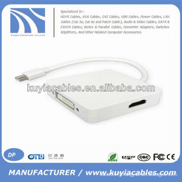 3 en 1 adaptateur Mini DP vers HDMI / DVI / DP Pour Macbook